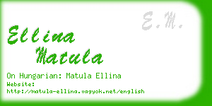 ellina matula business card